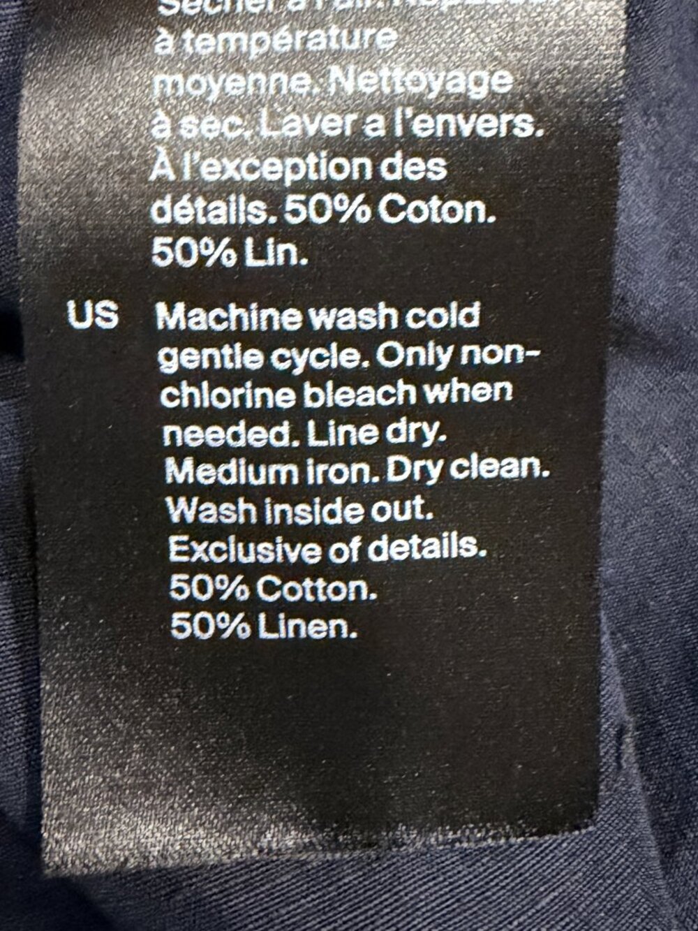COS Navy Linen Cotton RelaxedTrousers Pants US 6 - Picture 6 of 6